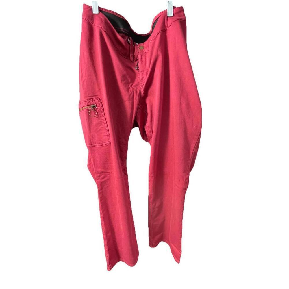 D&Co Adaptive Cargo Pants Straight Leg Comfort Waist Red Womens 3X/4X READ*